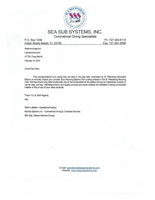 Sea Subs Systems - Commercial Diving Specialists - Endorses the Eco-Mooring System