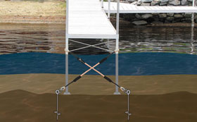 Floating Docks and Stabilizing Piers